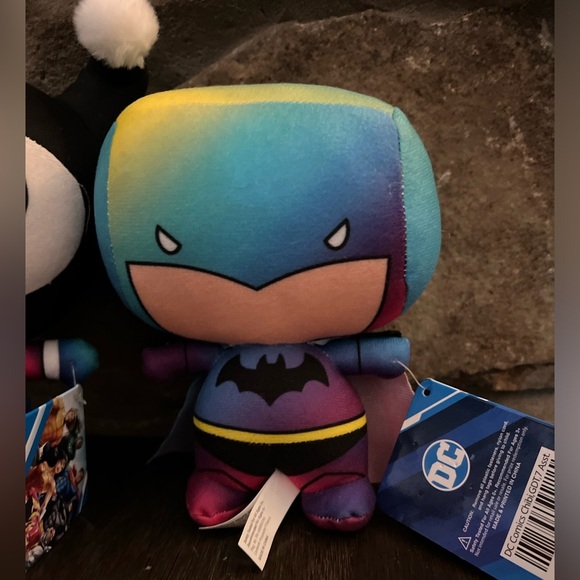 DC JUSTICE LEAGUE NWT Batman Batgirl Joker Harley Quinn Set Plushies - Picture 5 of 9